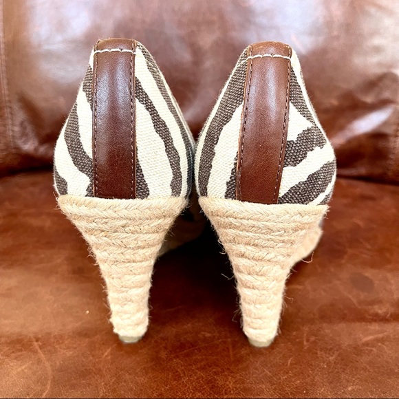 Michael Kors Open Toe Espadrille Wedge Shoes Size 10 - Picture 5 of 13